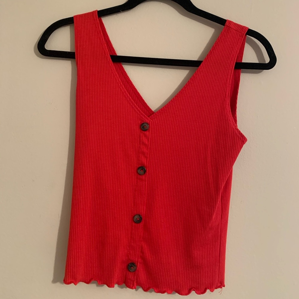 Red tank top